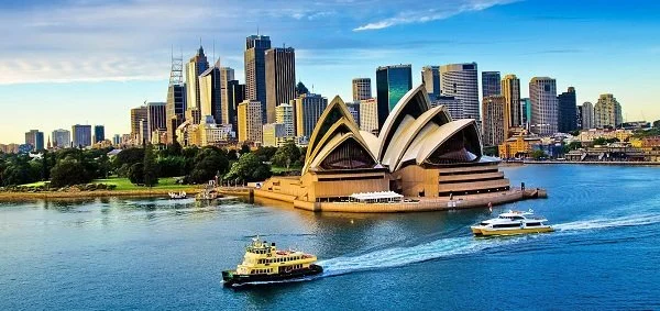 Cảnh quan Sydney với Nhà hát Opera, shotvn